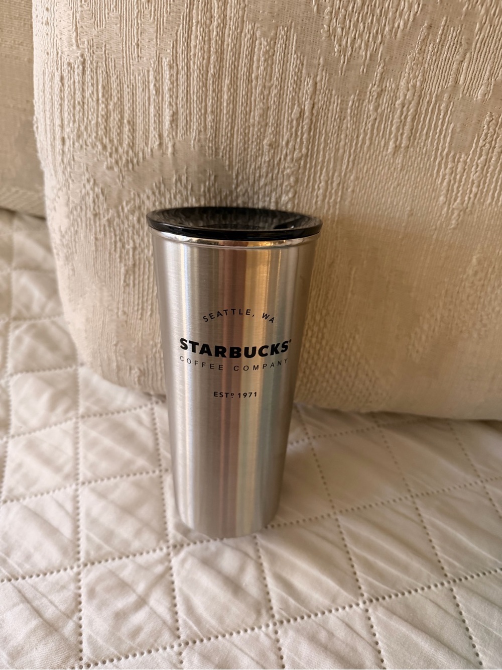 Starbucks Gold Stainless Steel Travel Cup - Gold & Black